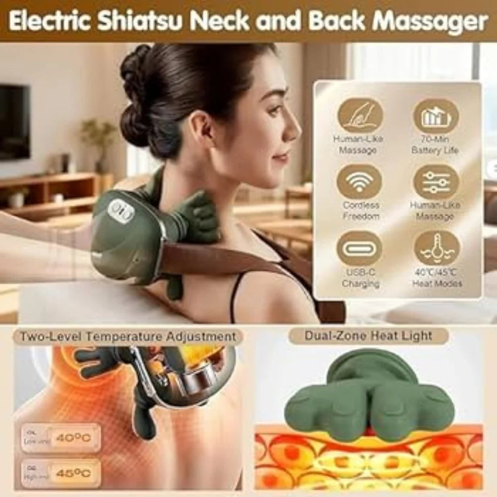 Neck And Shoulder Tapping Massager, Rechargeable